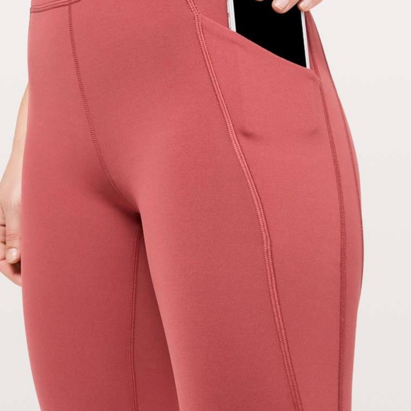 Lululemon time to sweat HR tight 23” Brick Rose Sz 2 legging - Picture 1 of 5